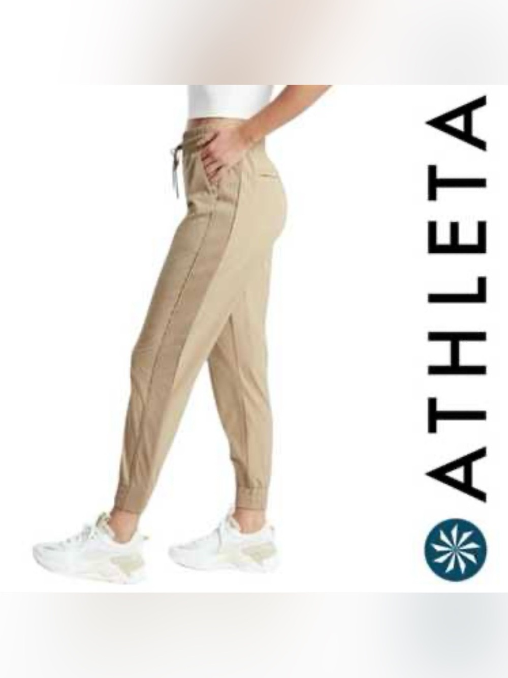 Athleta Brooklyn Joggers, Olive Green Size 12 - Picture 11 of 11